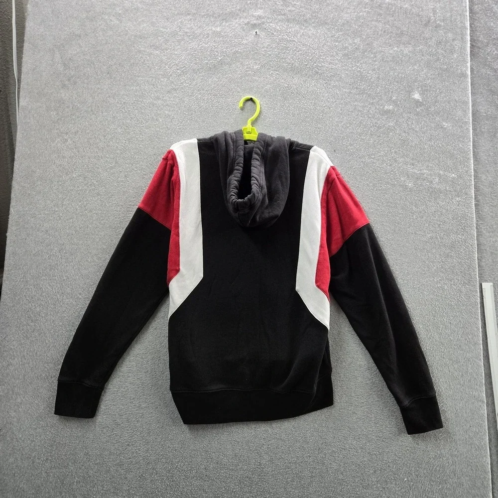 True Religion Men Hoodie L/G Black Colorblock‎ Fleece Buddha Activewear Zipper